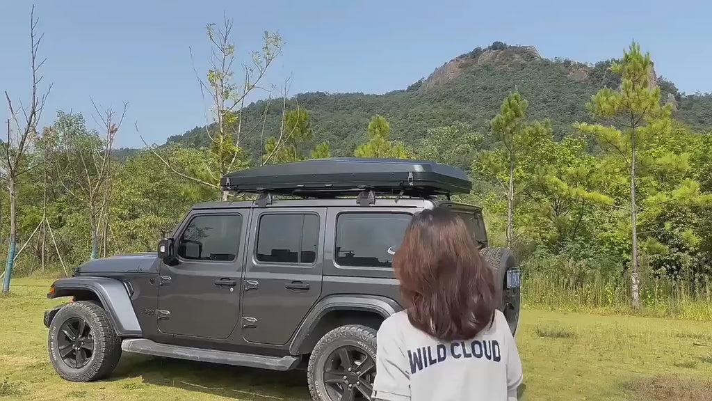 Tente de Toit Rigide Capacité 2-3 Personnes, Tente de Camping Imperméable pour Véhicules