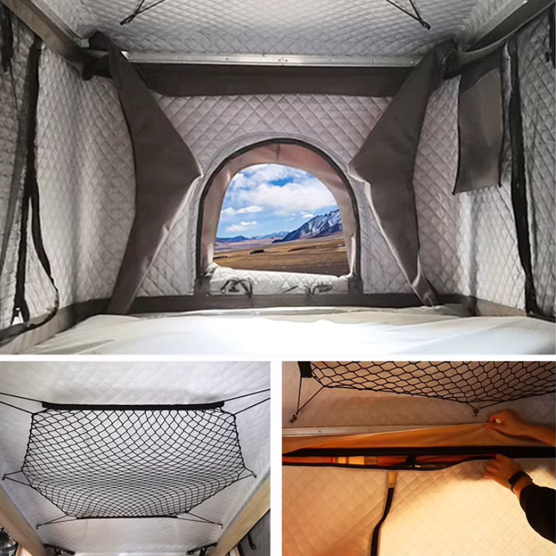 Tente de Toit Rigide Capacité 2-3 Personnes, Tente de Camping Imperméable pour Véhicules